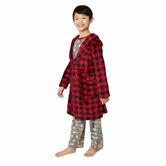 #3 Eddie Bauer Youth 3-piece Robe & Matching Pajamas Set Size Medium 10/12 - Picture 2 of 8